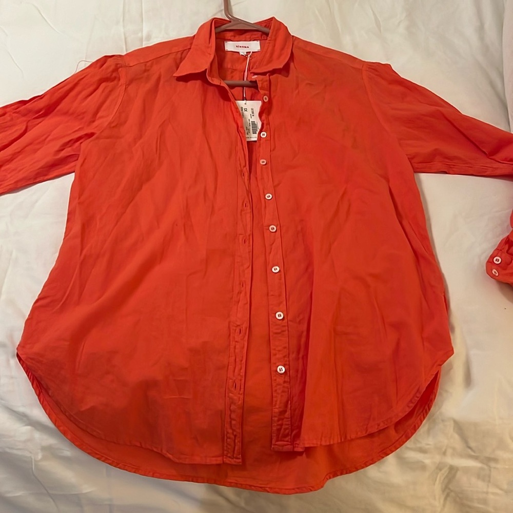 Xirena Orange Beau Shirt xs